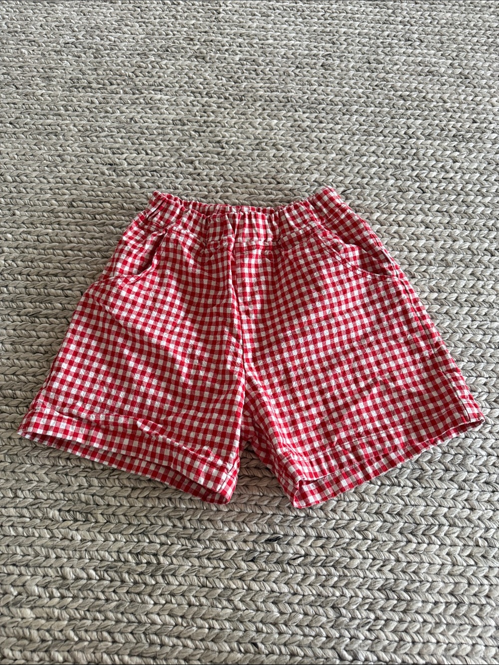 Red Gingham Women's Bermudas Shorts - Classic Summer Style